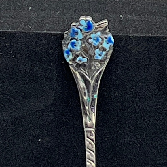 Antique, Gorham Silver Baby Spoon w/Flowers - Picture 2 of 7